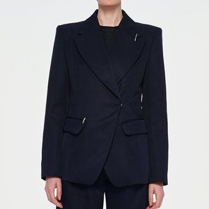 Tibi Techy Twill Blazer 4 Abyss Navy